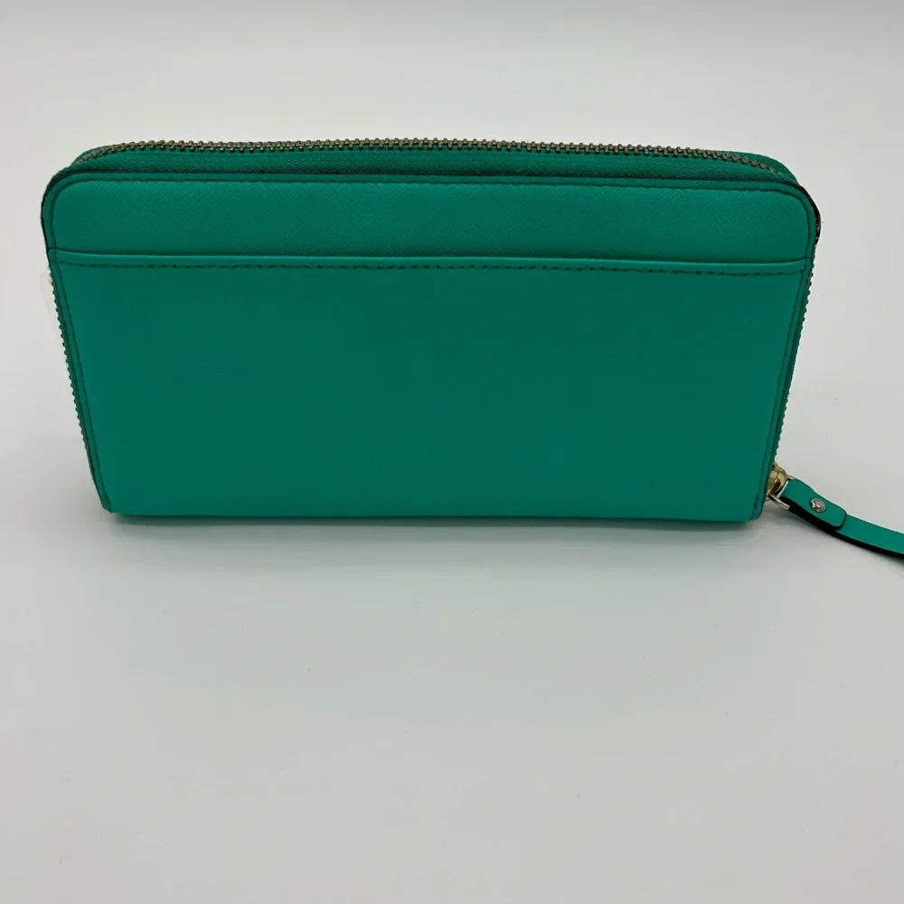 Kate Spade New York Turquoise Teal Leather zip-around Wallet